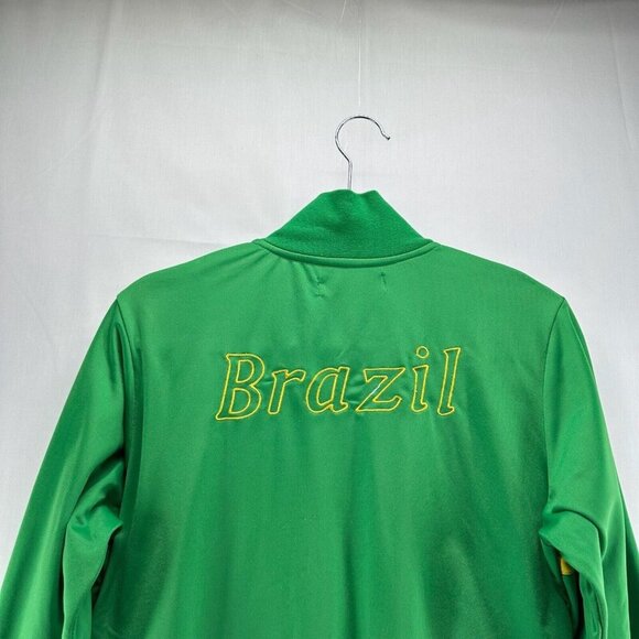 T'oui Jacket Womens Size L BRAZIL Striped Track Full Zip Long Sleeve Green - Picture 5 of 12